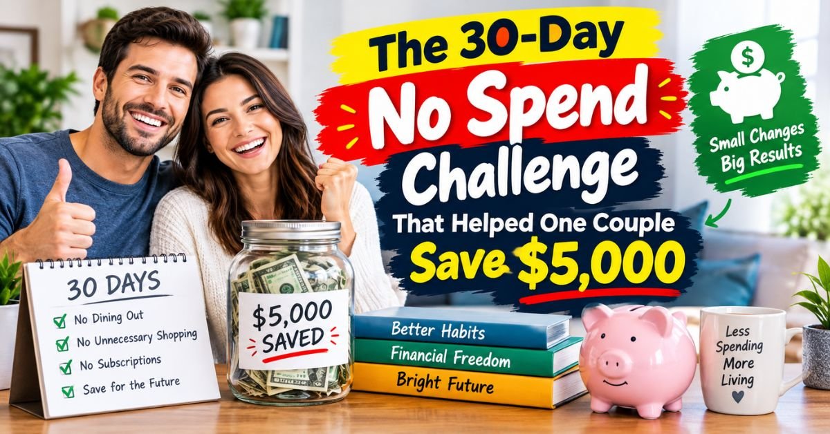The 30-Day No Spend Challenge That Helped One Couple Save $5,000